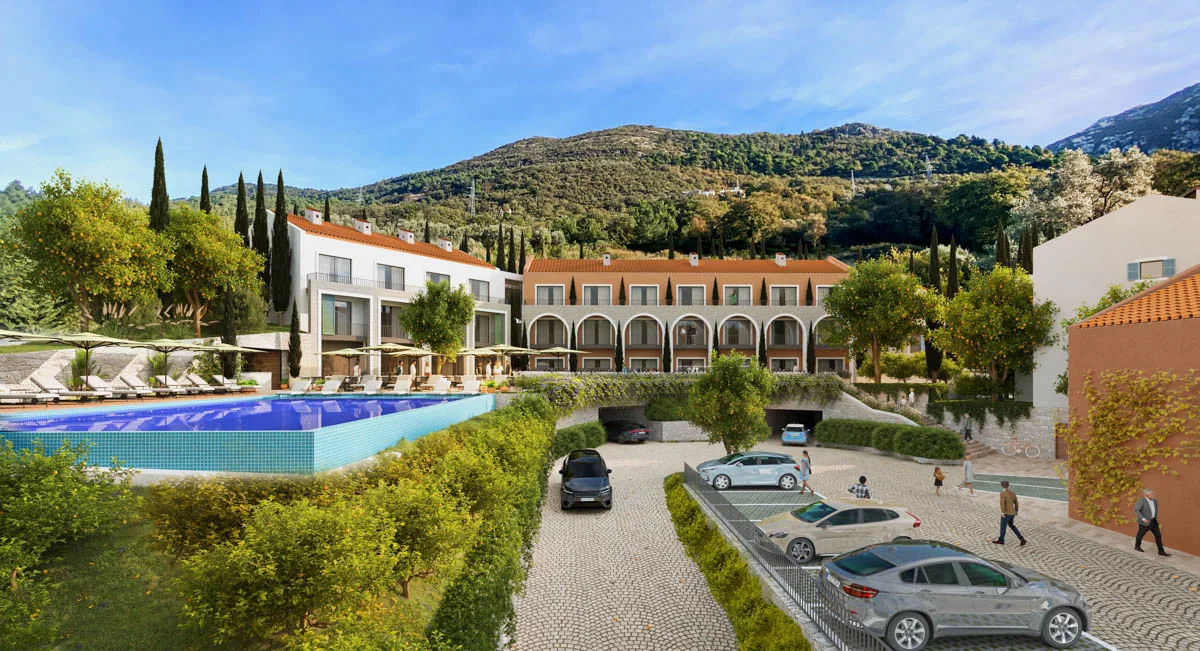 Royal Town Kotor pool terrace and residence elevations