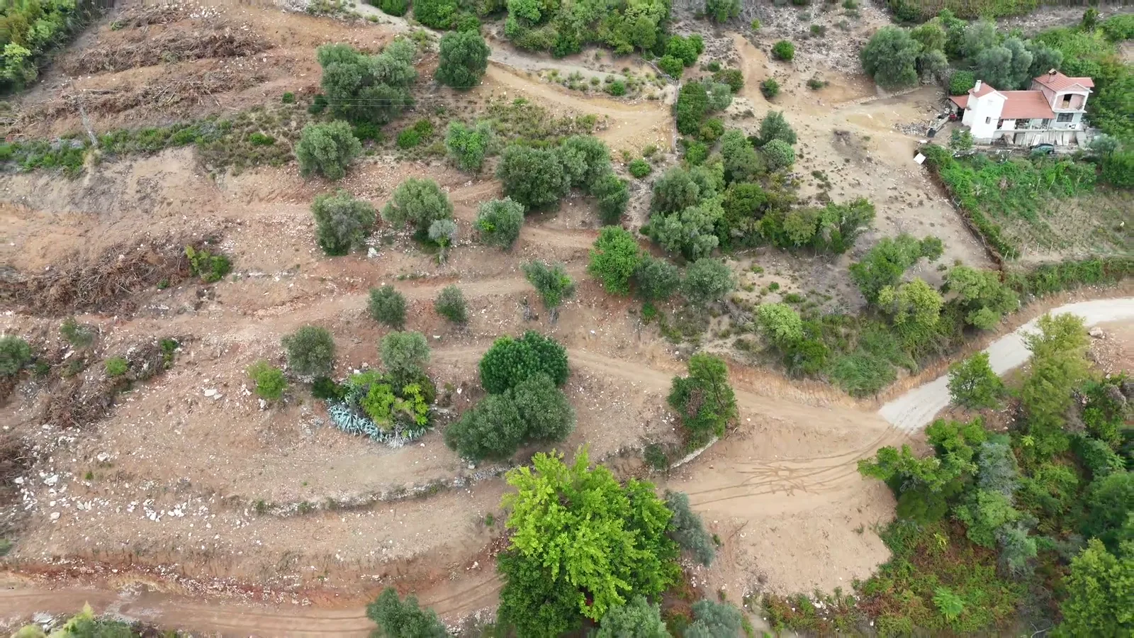 Aerial view of API Investment land and the surrounding landscape in Zelenika, Herceg Novi